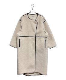 AKTE（アクテ）の古着「トリミングロングボアコート」｜ホワイト