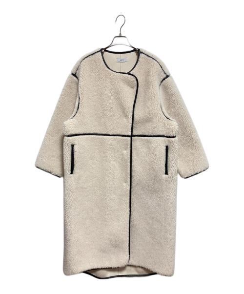 AKTE（アクテ）AKTE (アクテ) トリミングロングボアコート ホワイト サイズ:FREEの古着・服飾アイテム