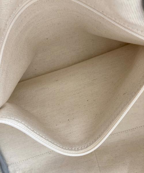 Kate Spade（ケイトスペード）Kate Spade (ケイトスペード) フラワージャガード 2wayトートバッグ グレー×ベージュの古着・服飾アイテム