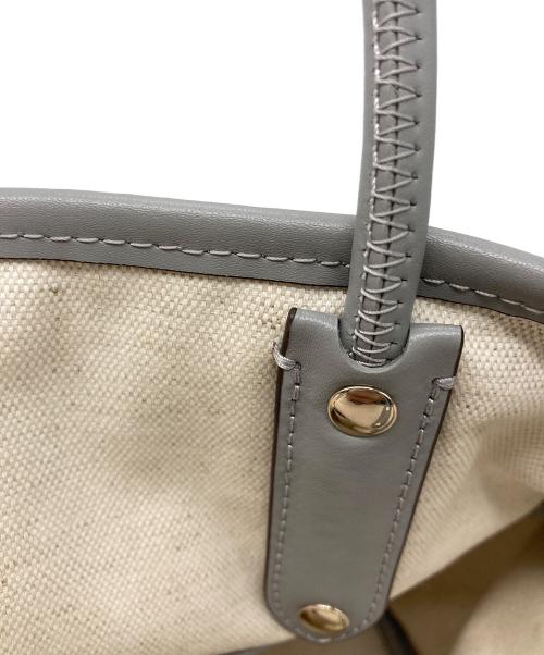 Kate Spade（ケイトスペード）Kate Spade (ケイトスペード) フラワージャガード 2wayトートバッグ グレー×ベージュの古着・服飾アイテム