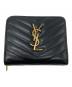 Saint Laurent Paris（サンローランパリ）の古着「Vステッチ2つ折り財布」｜ブラック