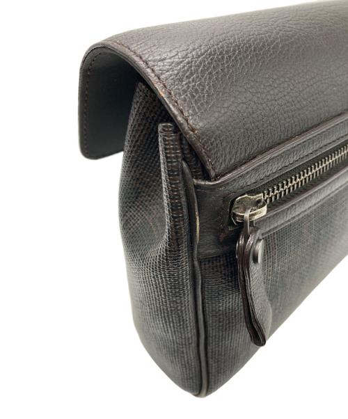 dunhill（ダンヒル）dunhill (ダンヒル) ダイヤルロック付セカンドバッグ ブラウンの古着・服飾アイテム