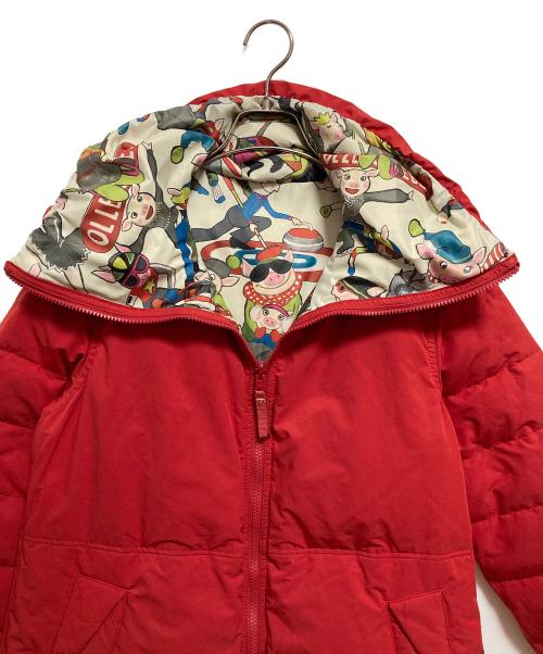 OLLEBOREBLA（アルベロベロ）OLLEBOREBLA (アルベロベロ) リバーシブルダウンコート レッド サイズ:不明の古着・服飾アイテム