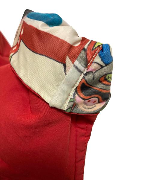 OLLEBOREBLA（アルベロベロ）OLLEBOREBLA (アルベロベロ) リバーシブルダウンコート レッド サイズ:不明の古着・服飾アイテム