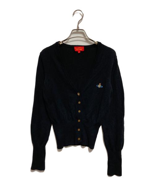 Vivienne Westwood RED LABEL（ヴィヴィアンウエストウッドレッドレーベル）Vivienne Westwood RED LABEL (ヴィヴィアンウエストウッドレッドレーベル) オーブ刺繍ウールカーディガン ブラック サイズ:Mの古着・服飾アイテム