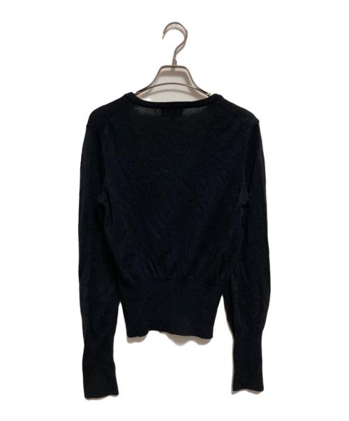Vivienne Westwood RED LABEL（ヴィヴィアンウエストウッドレッドレーベル）Vivienne Westwood RED LABEL (ヴィヴィアンウエストウッドレッドレーベル) オーブ刺繍ウールカーディガン ブラック サイズ:Mの古着・服飾アイテム