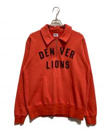 Pherrow's（フェローズ）の古着「DENVER LIONS ハーフジップスウェット」｜オレンジ