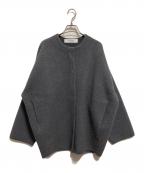 JOURNAL STANDARDジャーナルスタンダード）の古着「ダブルフェイスコクーンニットジャケット」｜グレー