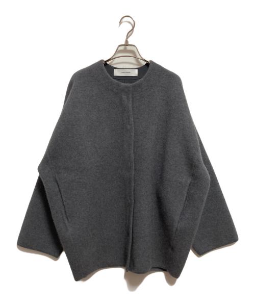 JOURNAL STANDARD（ジャーナルスタンダード）JOURNAL STANDARD (ジャーナルスタンダード) ダブルフェイスコクーンニットジャケット グレー サイズ:表記なしの古着・服飾アイテム