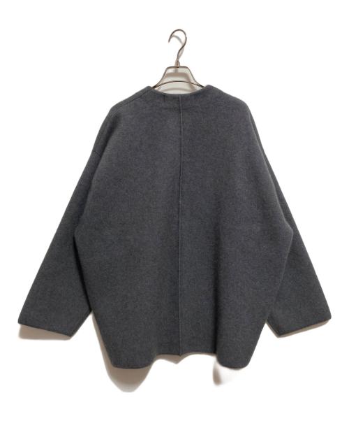 JOURNAL STANDARD（ジャーナルスタンダード）JOURNAL STANDARD (ジャーナルスタンダード) ダブルフェイスコクーンニットジャケット グレー サイズ:表記なしの古着・服飾アイテム