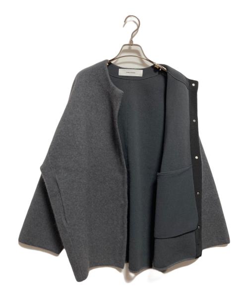 JOURNAL STANDARD（ジャーナルスタンダード）JOURNAL STANDARD (ジャーナルスタンダード) ダブルフェイスコクーンニットジャケット グレー サイズ:表記なしの古着・服飾アイテム