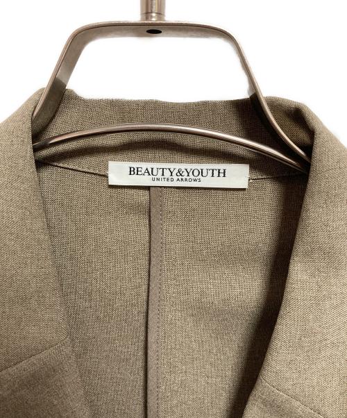 BEAUTY&YOUTH（ビューティーアンドユース）BEAUTY&YOUTH (ビューティーアンドユース) ポリエステル ダブル ジャケット ベージュ サイズ:Mの古着・服飾アイテム