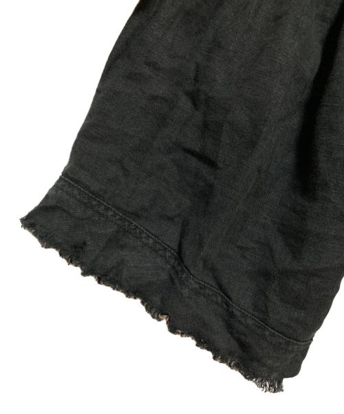 nest Robe（ネストローブ）nest Robe (ネストローブ) リネンラッフルカラーブラウス ネイビー サイズ:FREEの古着・服飾アイテム