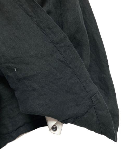 nest Robe（ネストローブ）nest Robe (ネストローブ) リネンラッフルカラーブラウス ネイビー サイズ:FREEの古着・服飾アイテム