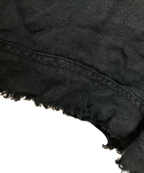 nest Robe（ネストローブ）nest Robe (ネストローブ) リネンラッフルカラーブラウス ネイビー サイズ:FREEの古着・服飾アイテム