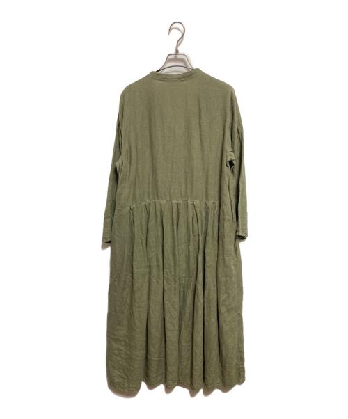 nest Robe（ネストローブ）nest Robe (ネストローブ) リネンワンピース グリーン サイズ:FREEの古着・服飾アイテム