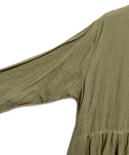 nest Robe（ネストローブ）nest Robe (ネストローブ) リネンワンピース グリーン サイズ:FREEの古着・服飾アイテム