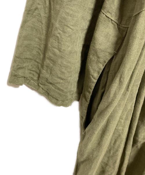 nest Robe（ネストローブ）nest Robe (ネストローブ) リネンワンピース グリーン サイズ:FREEの古着・服飾アイテム