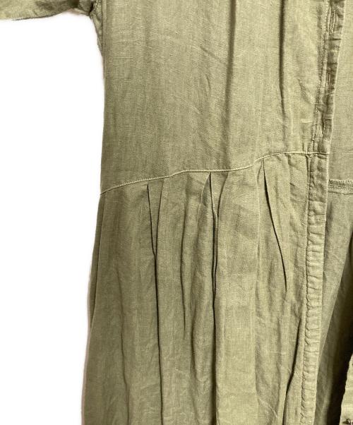 nest Robe（ネストローブ）nest Robe (ネストローブ) リネンワンピース グリーン サイズ:FREEの古着・服飾アイテム