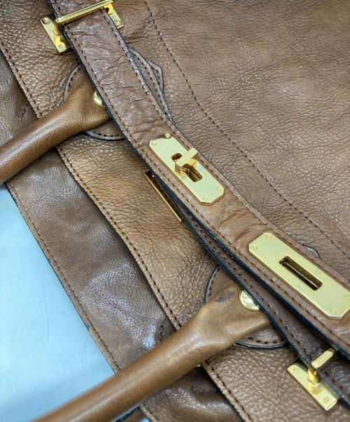 SITA PARANTICA（シータパランティカ）SITA PARANTICA (シータパランティカ) レザートートバッグ ブラウンの古着・服飾アイテム