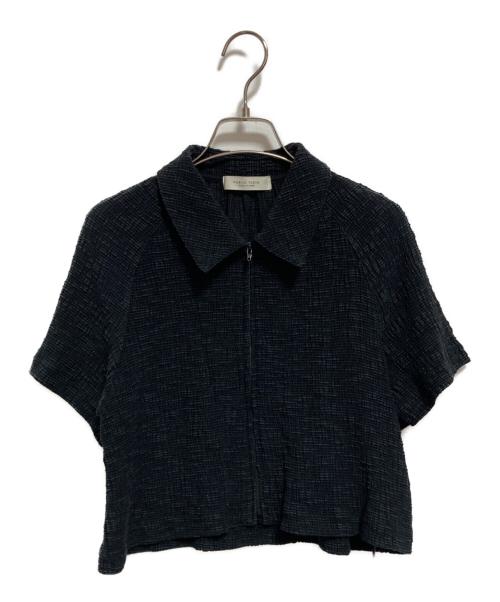 PUBLIC TOKYO（パブリックトウキョウ）PUBLIC TOKYO (パブリックトウキョウ) スラブリブフロントジップTOP ブラック サイズ:FREEの古着・服飾アイテム