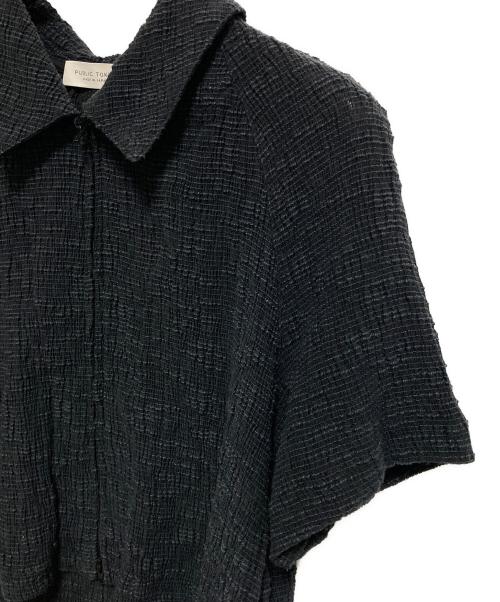 PUBLIC TOKYO（パブリックトウキョウ）PUBLIC TOKYO (パブリックトウキョウ) スラブリブフロントジップTOP ブラック サイズ:FREEの古着・服飾アイテム