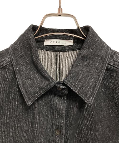 ETRE（エトレ）etre (エトレ) EDWIN (エドウィン) スリーブレスデニムミニワンピース ブラック サイズ:Mの古着・服飾アイテム