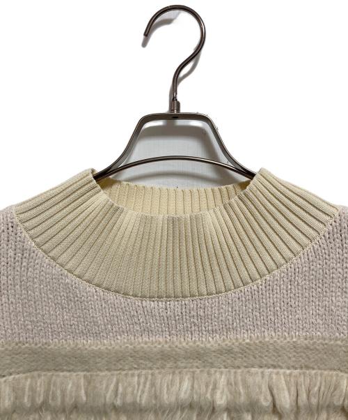 HeRIN.CYE（ヘリンドットサイ）HeRIN.CYE (ヘリンドットサイ) Mix knit short tops アイボリー サイズ:FREEの古着・服飾アイテム