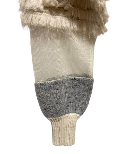 HeRIN.CYE（ヘリンドットサイ）HeRIN.CYE (ヘリンドットサイ) Mix knit short tops アイボリー サイズ:FREEの古着・服飾アイテム