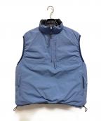 FEATフィート）の古着「リバーシブルプルオーバー ダウンベスト」｜ネイビー×ブルー
