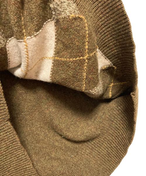 BROOKS BROTHERS（ブルックスブラザーズ）BROOKS BROTHERS (ブルックスブラザーズ) スコティッシュラムウールニット カーキ×ベージュ サイズ:Lの古着・服飾アイテム