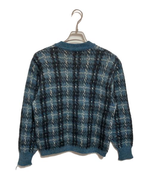 Citation Club by PURITAN（サイテーション クラブ バイ ピューリタン）citation club by PURITAN (サイテーション クラブ バイ ピューリタン) モヘア混Vネックニット ブルー サイズ:42の古着・服飾アイテム