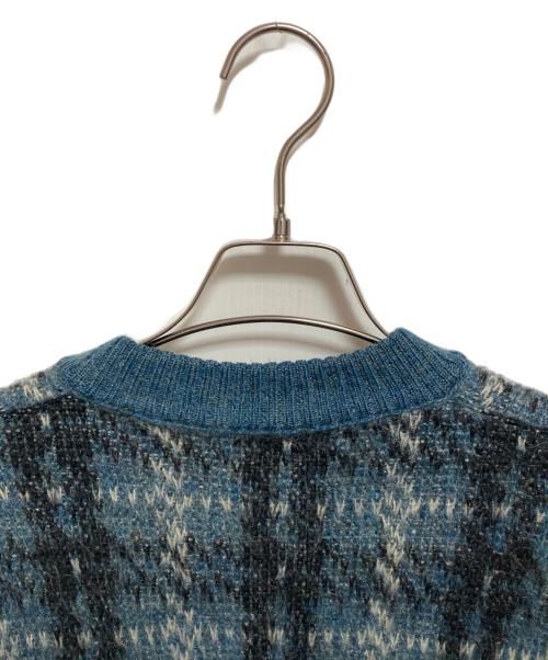 Citation Club by PURITAN（サイテーション クラブ バイ ピューリタン）citation club by PURITAN (サイテーション クラブ バイ ピューリタン) モヘア混Vネックニット ブルー サイズ:42の古着・服飾アイテム