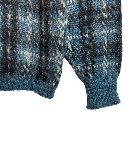 Citation Club by PURITAN（サイテーション クラブ バイ ピューリタン）citation club by PURITAN (サイテーション クラブ バイ ピューリタン) モヘア混Vネックニット ブルー サイズ:42の古着・服飾アイテム