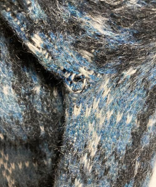 Citation Club by PURITAN（サイテーション クラブ バイ ピューリタン）citation club by PURITAN (サイテーション クラブ バイ ピューリタン) モヘア混Vネックニット ブルー サイズ:42の古着・服飾アイテム