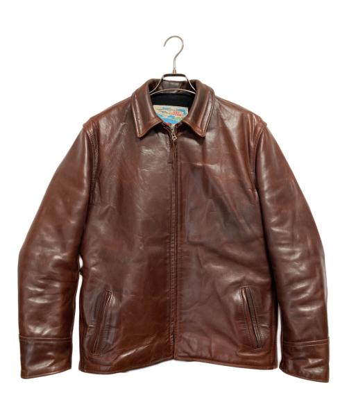 Aero LEATHER（エアロレザー）Aero LEATHER (エアロレザー) ホースレザージャケット ブラウン サイズ:SIZE 40の古着・服飾アイテム