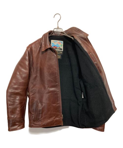 Aero LEATHER（エアロレザー）Aero LEATHER (エアロレザー) ホースレザージャケット ブラウン サイズ:SIZE 40の古着・服飾アイテム