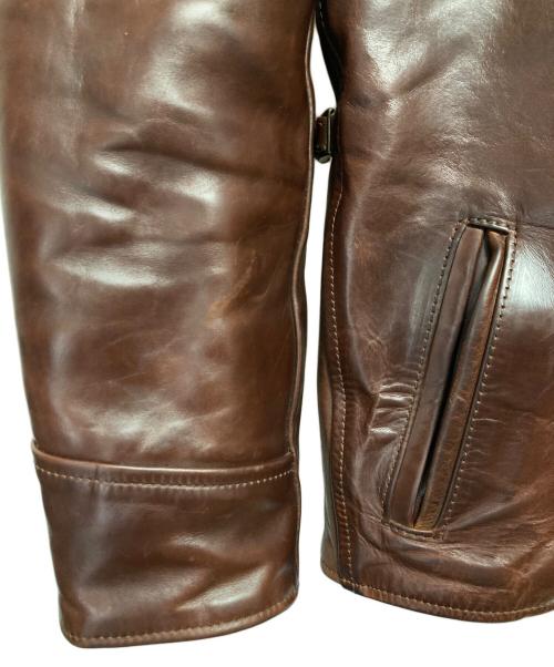 Aero LEATHER（エアロレザー）Aero LEATHER (エアロレザー) ホースレザージャケット ブラウン サイズ:SIZE 40の古着・服飾アイテム