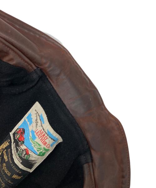Aero LEATHER（エアロレザー）Aero LEATHER (エアロレザー) ホースレザージャケット ブラウン サイズ:SIZE 40の古着・服飾アイテム