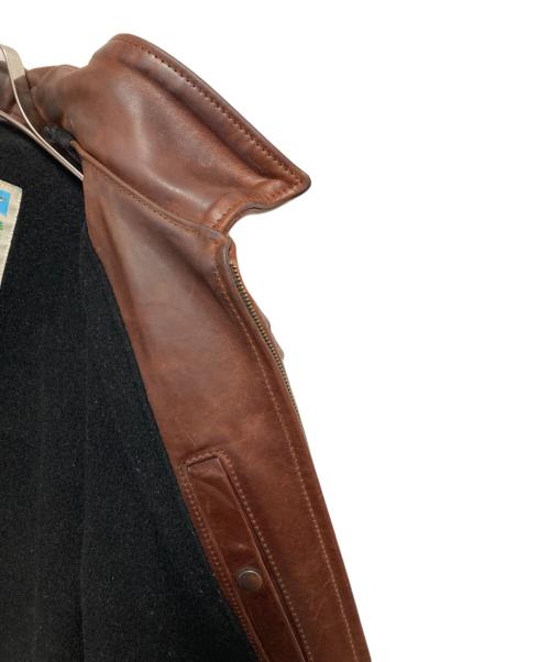 Aero LEATHER（エアロレザー）Aero LEATHER (エアロレザー) ホースレザージャケット ブラウン サイズ:SIZE 40の古着・服飾アイテム