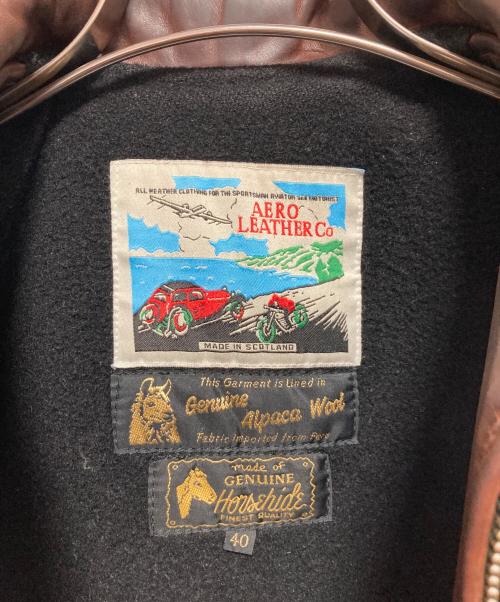 Aero LEATHER（エアロレザー）Aero LEATHER (エアロレザー) ホースレザージャケット ブラウン サイズ:SIZE 40の古着・服飾アイテム