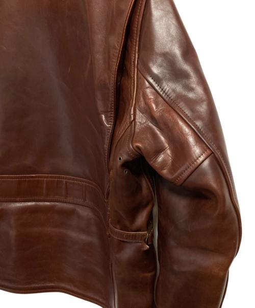 Aero LEATHER（エアロレザー）Aero LEATHER (エアロレザー) ホースレザージャケット ブラウン サイズ:SIZE 40の古着・服飾アイテム