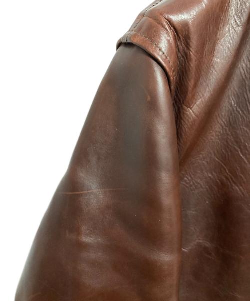 Aero LEATHER（エアロレザー）Aero LEATHER (エアロレザー) ホースレザージャケット ブラウン サイズ:SIZE 40の古着・服飾アイテム