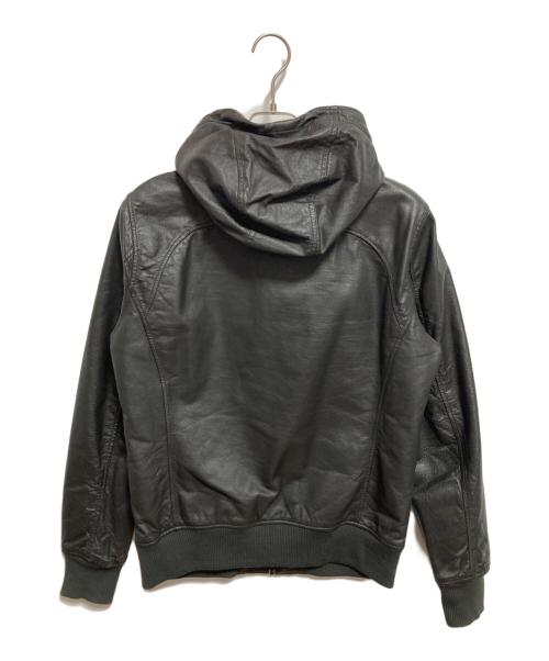 Hysteric Glamour（ヒステリックグラマー）Hysteric Glamour (ヒステリックグラマー) レザーフーデットジャケット ブラック サイズ:Lの古着・服飾アイテム
