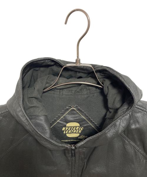 Hysteric Glamour（ヒステリックグラマー）Hysteric Glamour (ヒステリックグラマー) レザーフーデットジャケット ブラック サイズ:Lの古着・服飾アイテム