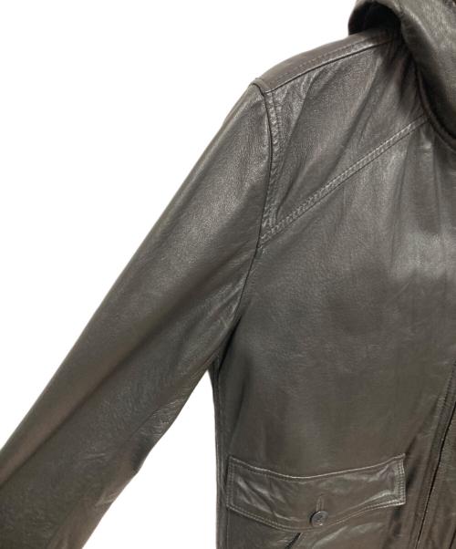 Hysteric Glamour（ヒステリックグラマー）Hysteric Glamour (ヒステリックグラマー) レザーフーデットジャケット ブラック サイズ:Lの古着・服飾アイテム