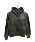 Hysteric Glamour（ヒステリックグラマー）の古着「レザーフーデットジャケット」｜ブラック