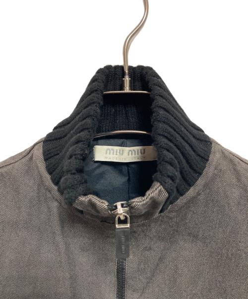 MIU MIU（ミュウミュウ）MIU MIU (ミュウミュウ) デニムジップベスト インディゴ サイズ:44の古着・服飾アイテム