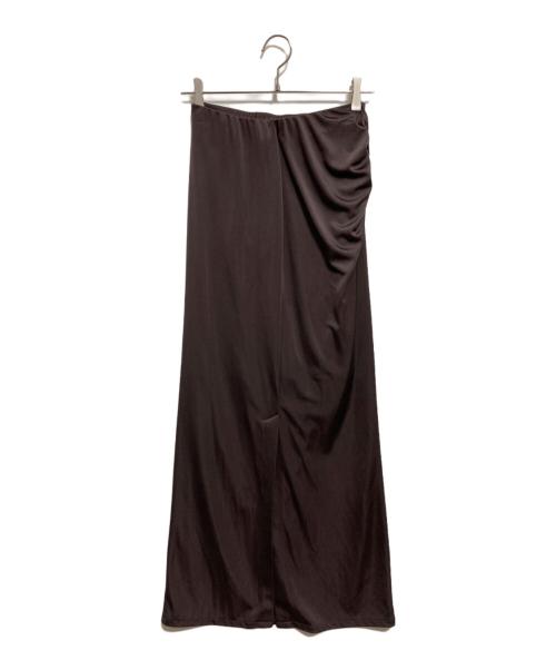 MIESROHE（ミースロエ）MIESROHE (ミースロエ) ドレープイージーカットスカート ブラウンの古着・服飾アイテム
