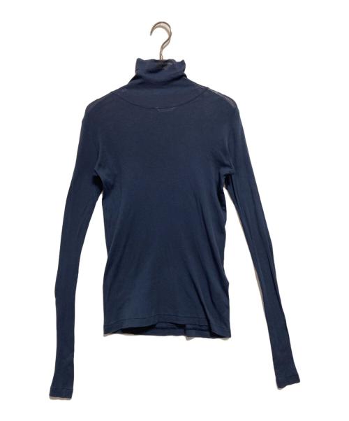 AURALEE（オーラリー）AURALEE (オーラリー) HIGH GAUGE SHEER RIB TURTLE NECK L/S TEE ネイビー サイズ:SIZE 1の古着・服飾アイテム